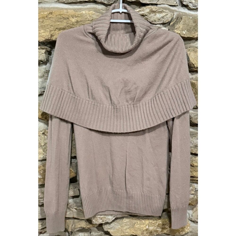 Women’s Antonio Melani Cashmere Latte Turtleneck Layered Blair Sweater Size Medi